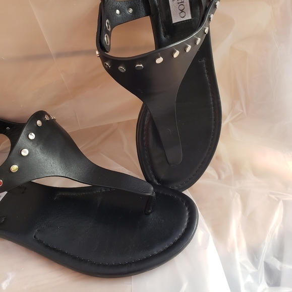 JIMMY CHOO Dara Vachetta Leather Flat‎ Sandals - Picture 5 of 11